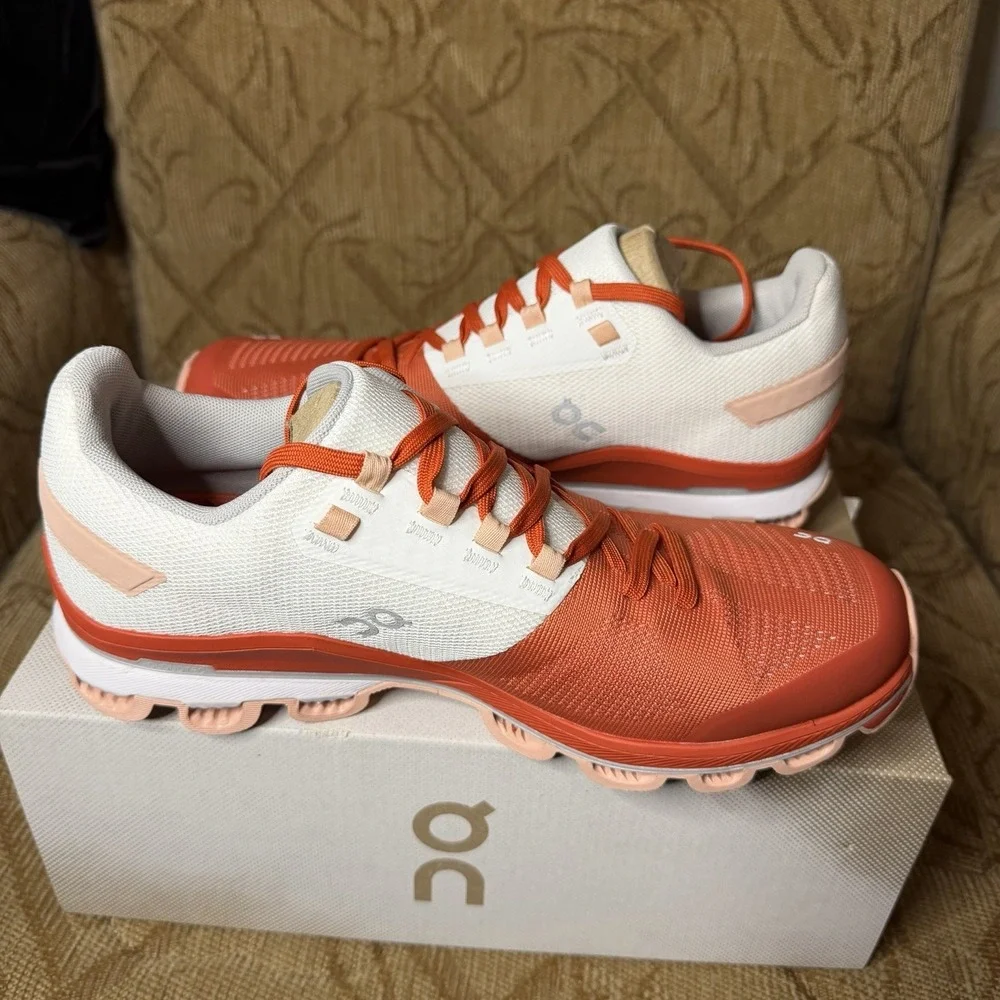 On Cloud Cloudsurfer Women's Size 10.5 Running Shoes Rust Rose Walking Athletic - Picture 2 of 8